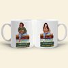 Reading Girl Sitting On Bookstack, Personalized White Mug Reading Girl Sitting On Bookstack, Personalized White Mug