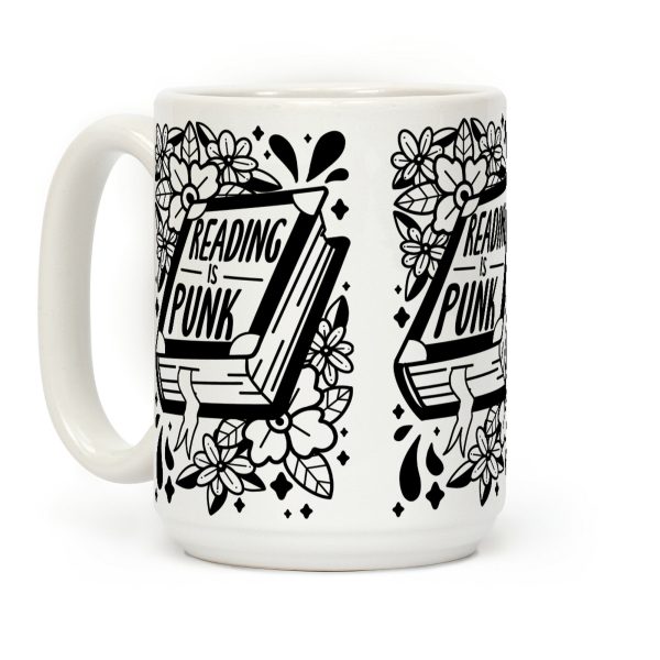 Reading Is Punk Book Coffee Mug Reading Is Punk Book Coffee Mug