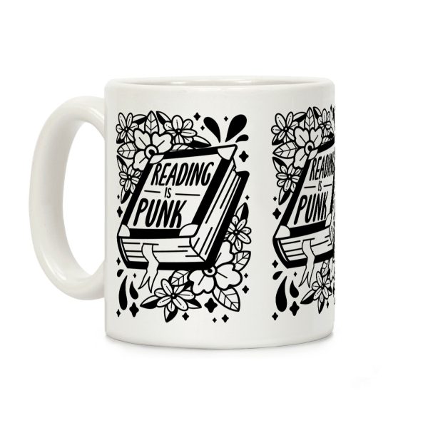 Reading Is Punk Book Coffee Mug Reading Is Punk Book Coffee Mug