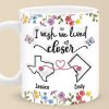 Real Friendship Transcends Time And Space - Bestie Personalized Custom 3D Inflated Effect Printed Mug - New Arrival, Gift For Best Friends, BFF, Sisters AMZ