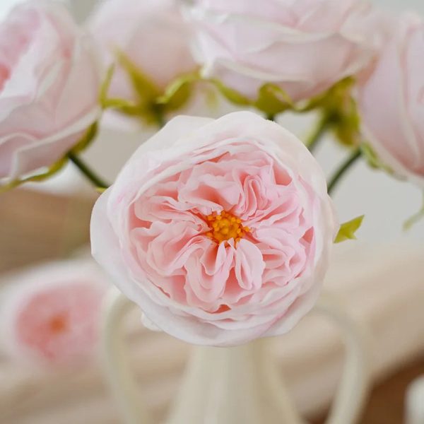 Real Touch Austin Rose Artificial Flowers Set of 7