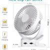 Rechargeable Desk Fan | Portable, Quiet, Clip-On For Home, Office, Outdoor Rechargeable Desk Fan | Portable, Quiet, Clip-On For Home, Office, Outdoor