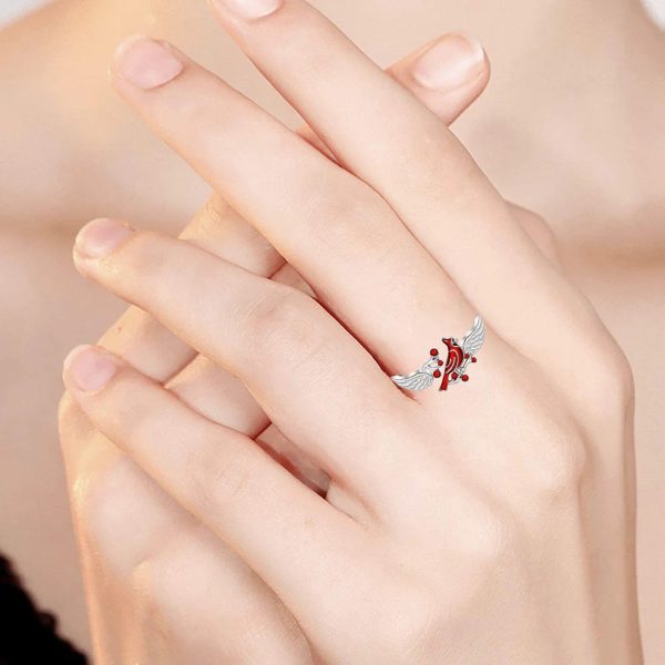 Red Bird with Red Fruit Ring Red Bird with Red Fruit Ring