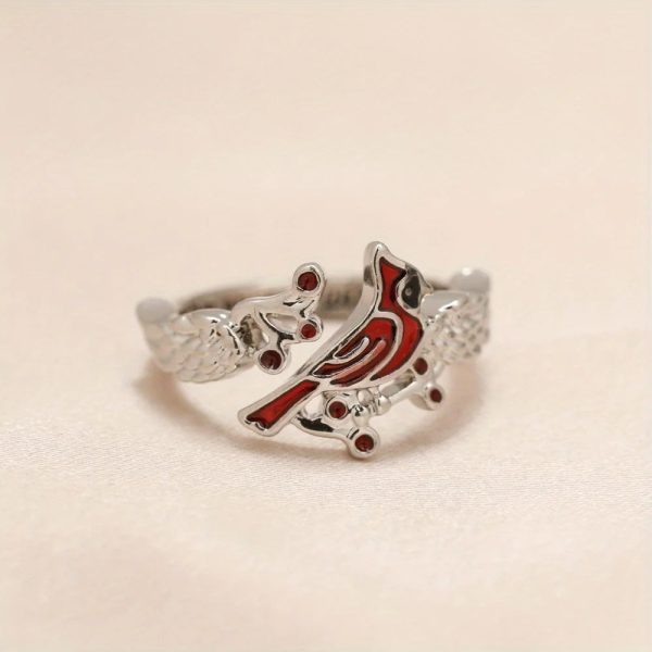 Red Bird with Red Fruit Ring Red Bird with Red Fruit Ring