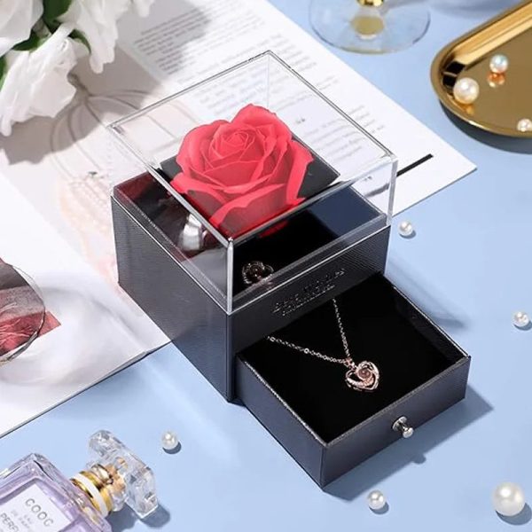 Red Eternal Rose Gift Box for Jewelry and Special Occasions Red Eternal Rose Gift Box for Jewelry and Special Occasions