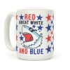 Red, Great White and Blue Coffee Mug Red, Great White and Blue Coffee Mug
