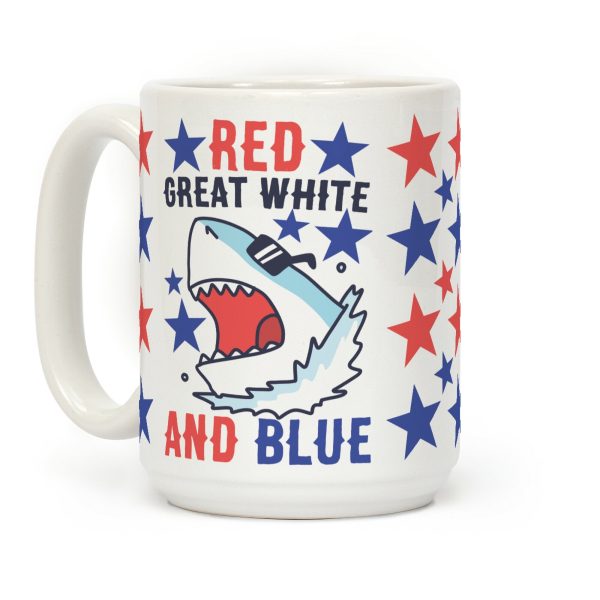 Red, Great White and Blue Coffee Mug Red, Great White and Blue Coffee Mug