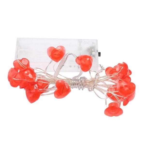 Red Heart LED String Lights for Valentine’s Day Decor Red Heart LED String Lights for Valentine’s Day Decor