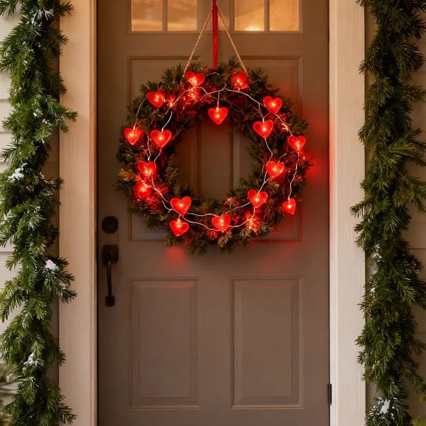 Red Heart LED String Lights for Valentine’s Day Decor Red Heart LED String Lights for Valentine’s Day Decor