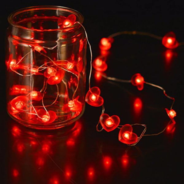 Red Heart LED String Lights for Valentine’s Day Decor Red Heart LED String Lights for Valentine’s Day Decor