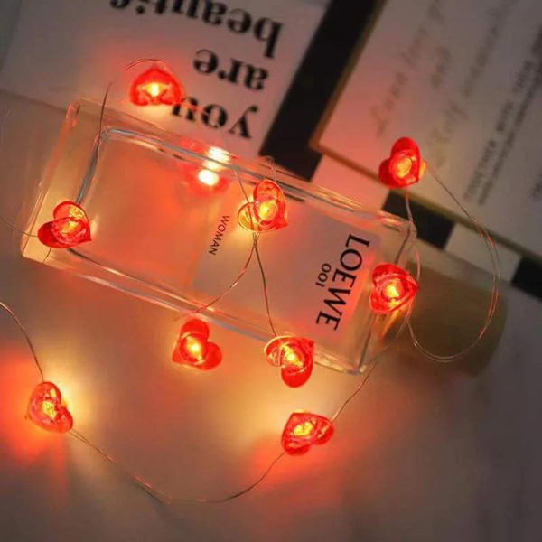 Red Heart LED String Lights for Valentine’s Day Decor Red Heart LED String Lights for Valentine’s Day Decor