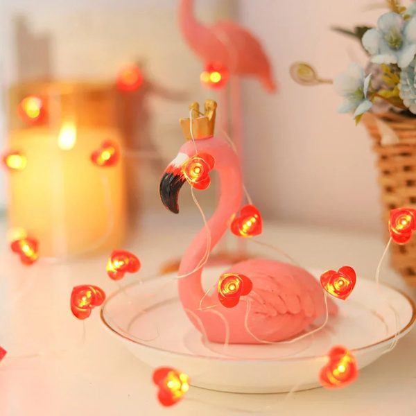 Red Heart LED String Lights for Valentine’s Day Decor Red Heart LED String Lights for Valentine’s Day Decor