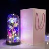 Red LED Rose in Glass Dome – Romantic Gift for Her Red LED Rose in Glass Dome – Romantic Gift for Her