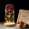 Red LED Rose in Glass Dome – Romantic Gift for Her Red LED Rose in Glass Dome – Romantic Gift for Her
