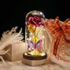 Red LED Rose in Glass Dome – Romantic Gift for Her Red LED Rose in Glass Dome – Romantic Gift for Her