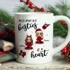 Red Plaid Long Distance Doll Besties Personalized Mug Red Plaid Long Distance Doll Besties Personalized Mug