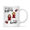 Red Plaid Long Distance Doll Besties Personalized Mug Red Plaid Long Distance Doll Besties Personalized Mug