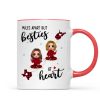 Red Plaid Long Distance Doll Besties Personalized Mug Red Plaid Long Distance Doll Besties Personalized Mug