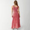 Red Plaid Maxi Dress