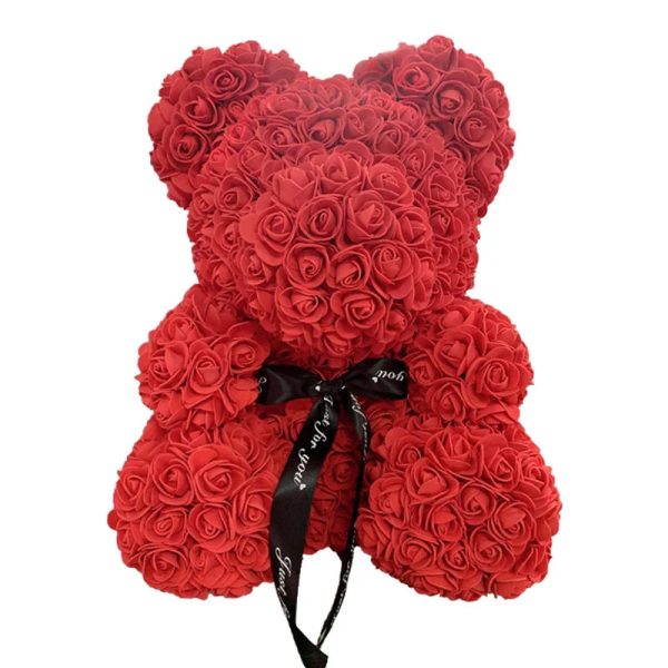 Red Rose Teddy Bear 40cm Artificial Rose Flower Gift Red Rose Teddy Bear 40cm Artificial Rose Flower Gift