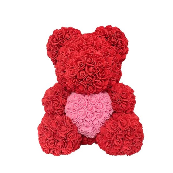 Red Rose Teddy Bear 40cm Artificial Rose Flower Gift Red Rose Teddy Bear 40cm Artificial Rose Flower Gift