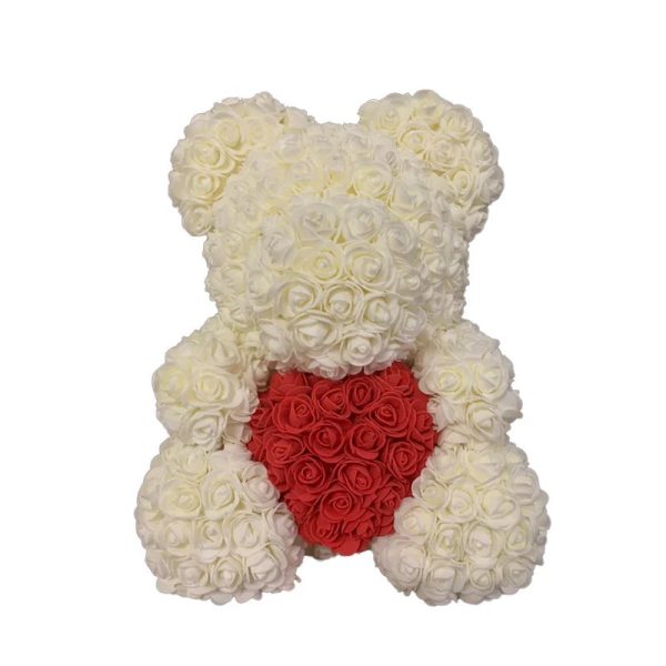 Red Rose Teddy Bear 40cm Artificial Rose Flower Gift Red Rose Teddy Bear 40cm Artificial Rose Flower Gift
