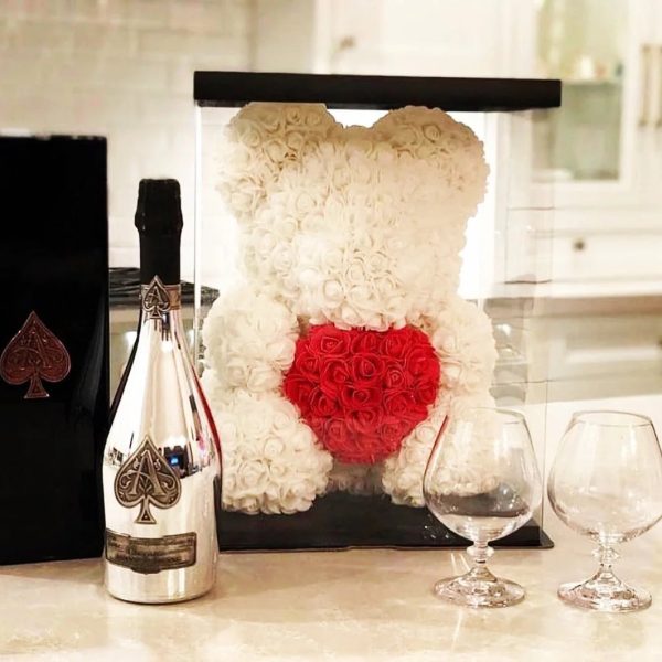 Red Rose Teddy Bear 40cm Artificial Rose Flower Gift Red Rose Teddy Bear 40cm Artificial Rose Flower Gift
