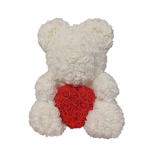 Red Rose Teddy Bear 40cm Artificial Rose Flower Gift Red Rose Teddy Bear 40cm Artificial Rose Flower Gift
