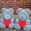 Red Rose Teddy Bear 40cm Artificial Rose Flower Gift Red Rose Teddy Bear 40cm Artificial Rose Flower Gift