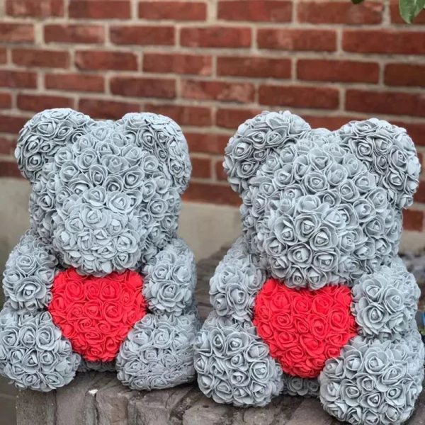 Red Rose Teddy Bear 40cm Artificial Rose Flower Gift Red Rose Teddy Bear 40cm Artificial Rose Flower Gift