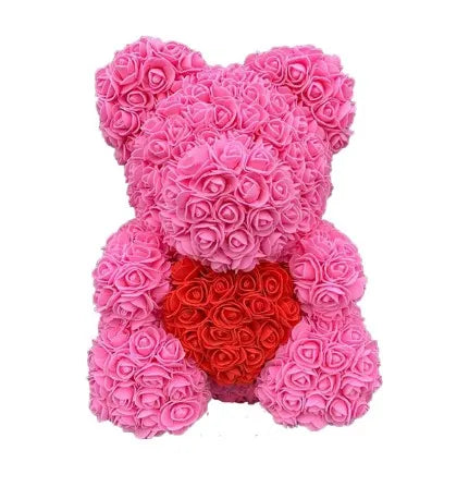 Red Rose Teddy Bear 40cm Artificial Rose Flower Gift Red Rose Teddy Bear 40cm Artificial Rose Flower Gift