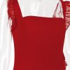 Red Ruffle Split Maxi Dress Red Ruffle Split Maxi Dress
