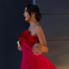 Red Ruffled Pleated Strapless Mini Dress Red Ruffled Pleated Strapless Mini Dress