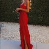 Red Ruffles Maxi Dress