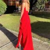 Red Ruffles Maxi Dress