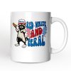 Red, White & Feral Raccoon Personalized Mug, Wild Patriot American Gift with Custom Name Red, White & Feral Raccoon Personalized Mug, Wild Patriot American Gift with Custom Name