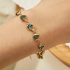 Red Zircon Heart Chain Bracelet Red Zircon Heart Chain Bracelet