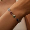 Red Zircon Heart Chain Bracelet Red Zircon Heart Chain Bracelet