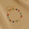 Red Zircon Heart Chain Bracelet Red Zircon Heart Chain Bracelet