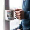 Reel Cool Dad Fishing Personalized Mug, Funny Vintage Fisherman Fatherhood Gift with Custom Name