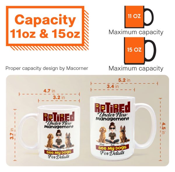 Retired Under New Management See My Dogs For Details - Personalized Mug Retired Under New Management See My Dogs For Details - Personalized Mug