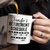 Retirement Schedule Weekly Planner - Personalized Custom Coffee Mug - RETIRE005_MG