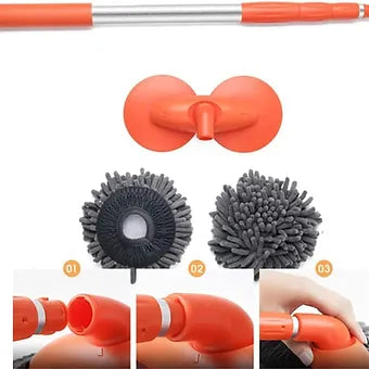 Retractable Rotary Car Wash Mop Retractable Rotary Car Wash Mop
