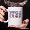 Retro America 1776 Floral Personalized Mug, Land of the Free Patriotic Gift with Custom Name Retro America 1776 Floral Personalized Mug, Land of the Free Patriotic Gift with Custom Name