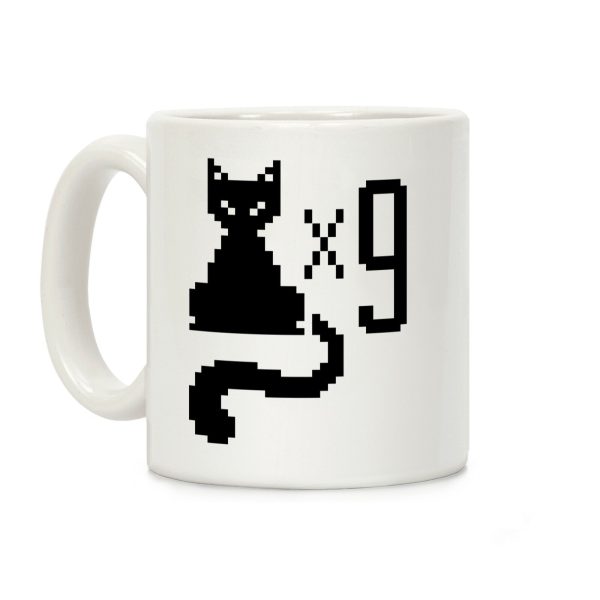 Retro Cat 9 lives Coffee Mug Retro Cat 9 lives Coffee Mug