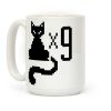 Retro Cat 9 lives Coffee Mug Retro Cat 9 lives Coffee Mug