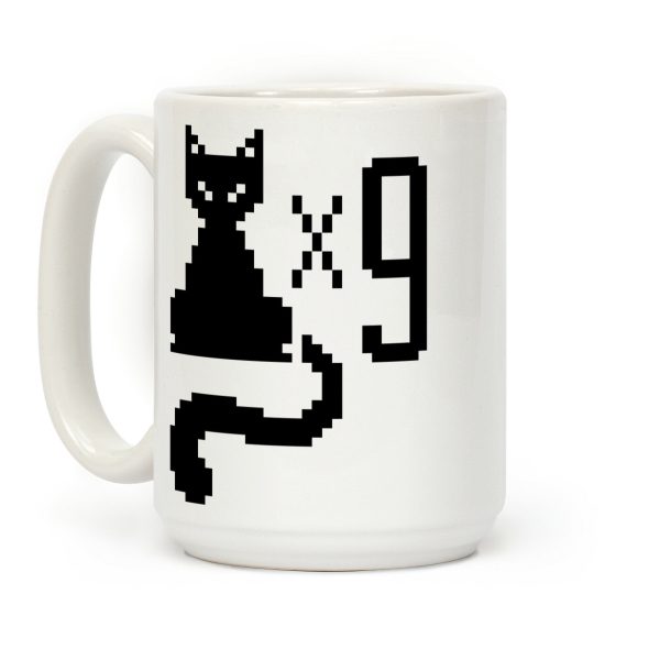 Retro Cat 9 lives Coffee Mug Retro Cat 9 lives Coffee Mug