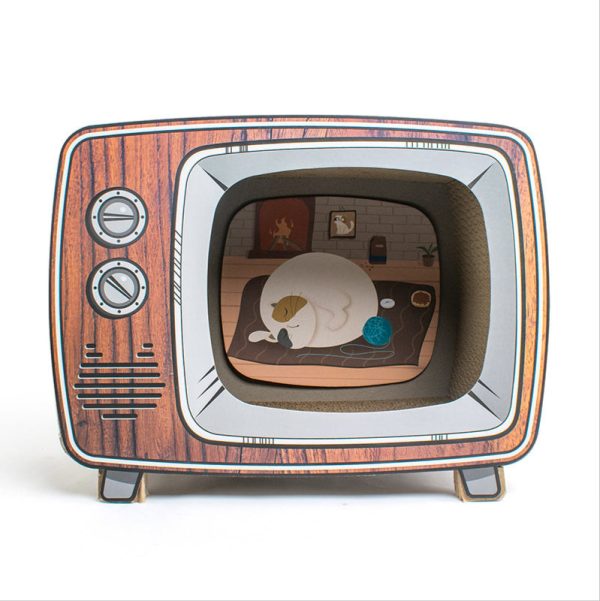 Retro Cat House And Scratcher Retro Cat House And Scratcher