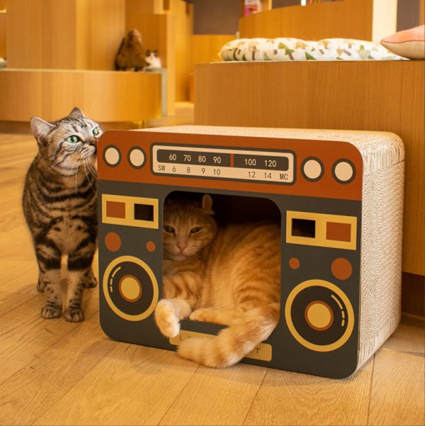 Retro Cat House And Scratcher Retro Cat House And Scratcher