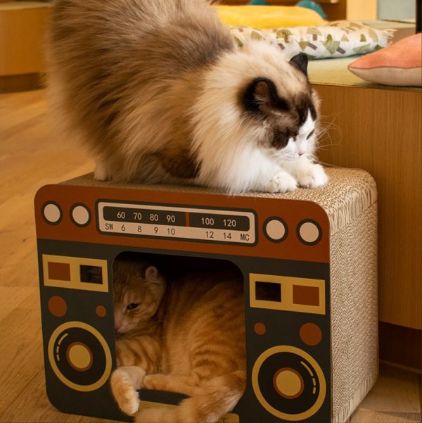 Retro Cat House And Scratcher Retro Cat House And Scratcher